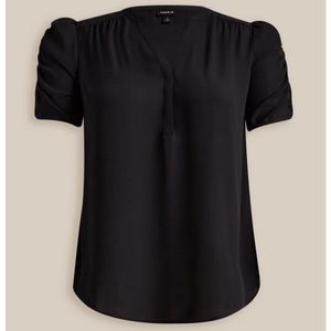 Torrid Harper Georgette Ruched Short Sleeve Blouse (2X)